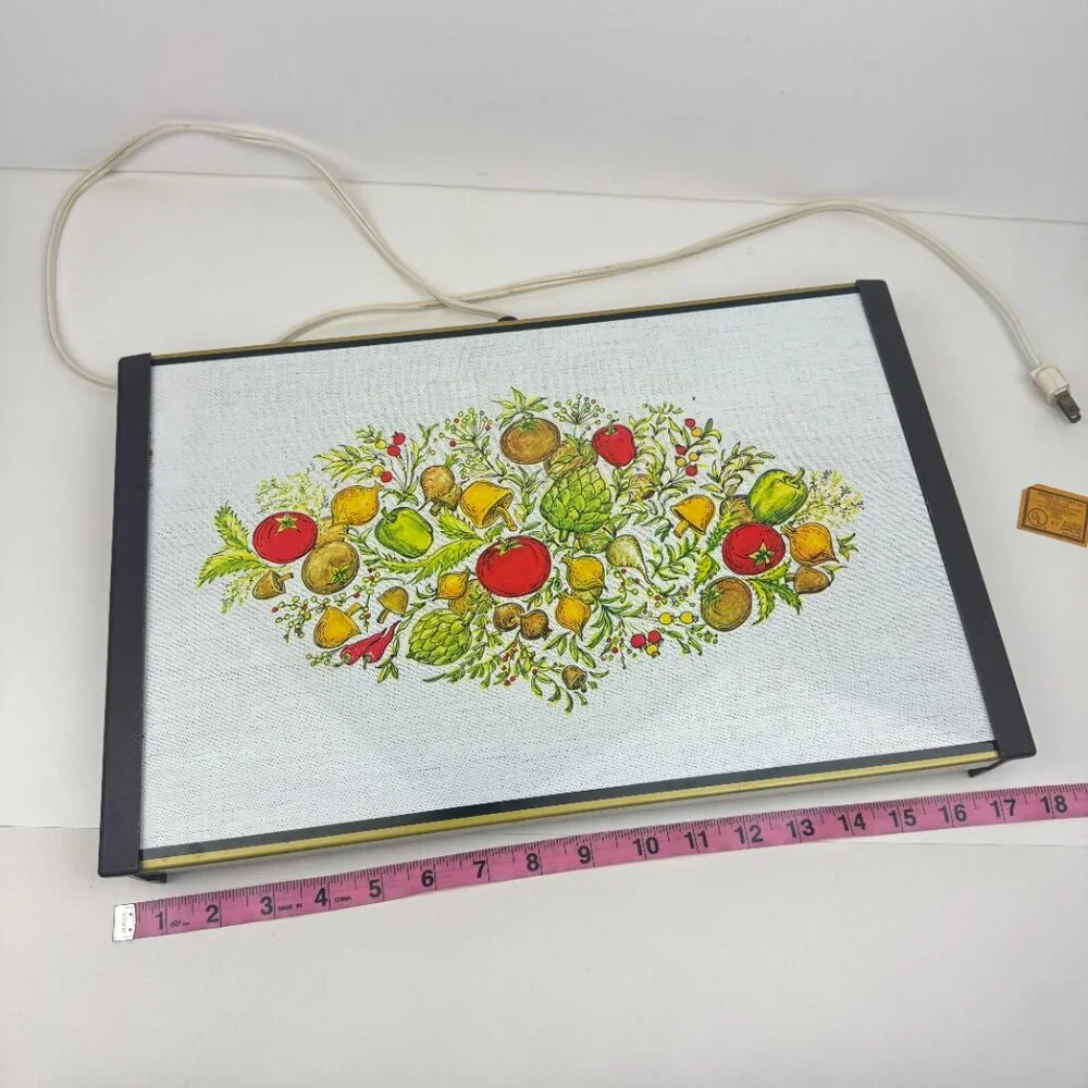 Vtg Spice of Life Electric Buffet Warming Food Tray Retro Image Vegetables READ - Picture 11 of 11